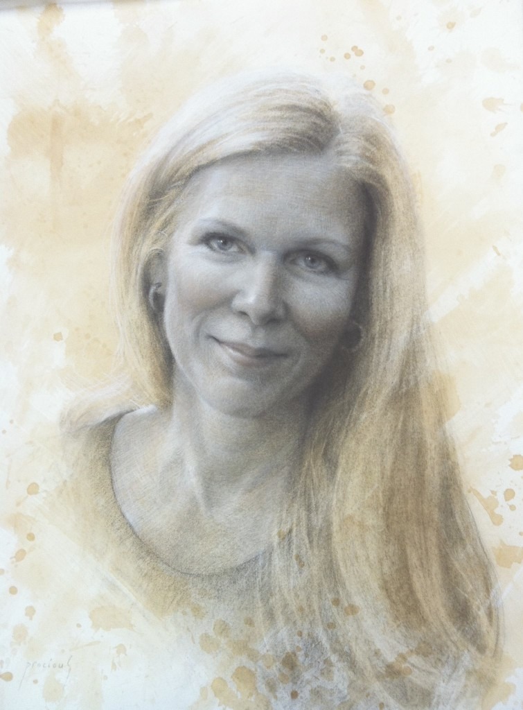 Charcoal portrait of Nora Bernhardt • 20" x 14"