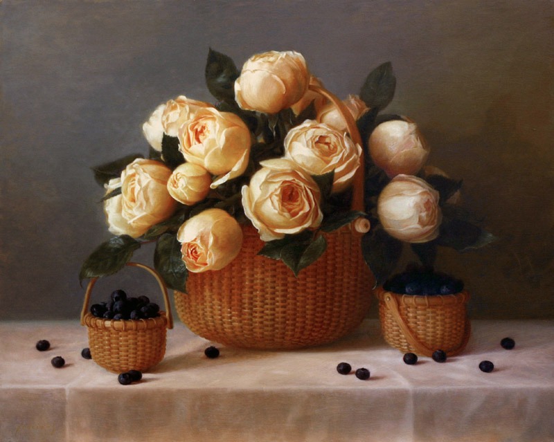 Nantucket Garden Roses • 16x20" oil on linen