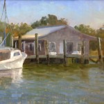 Shem Creek Shrimp Store • 9 x 14" oil on linen panel