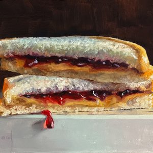 Painting Auction - Peanut Butter & Grape Jelly Sandwich